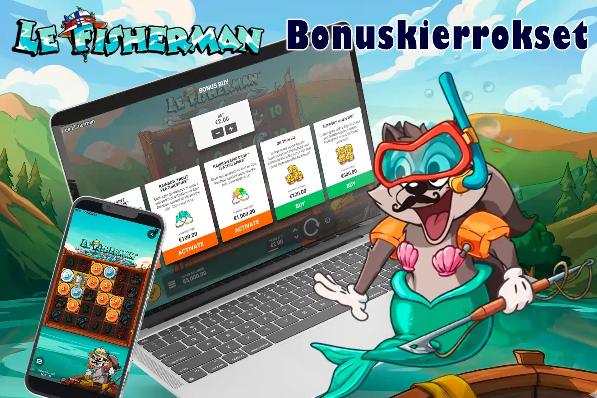 Le Fisherman -pelin bonusominaisuudet